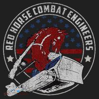 Red Horse Combat Engineer Us Military Golf Towel thumb 3