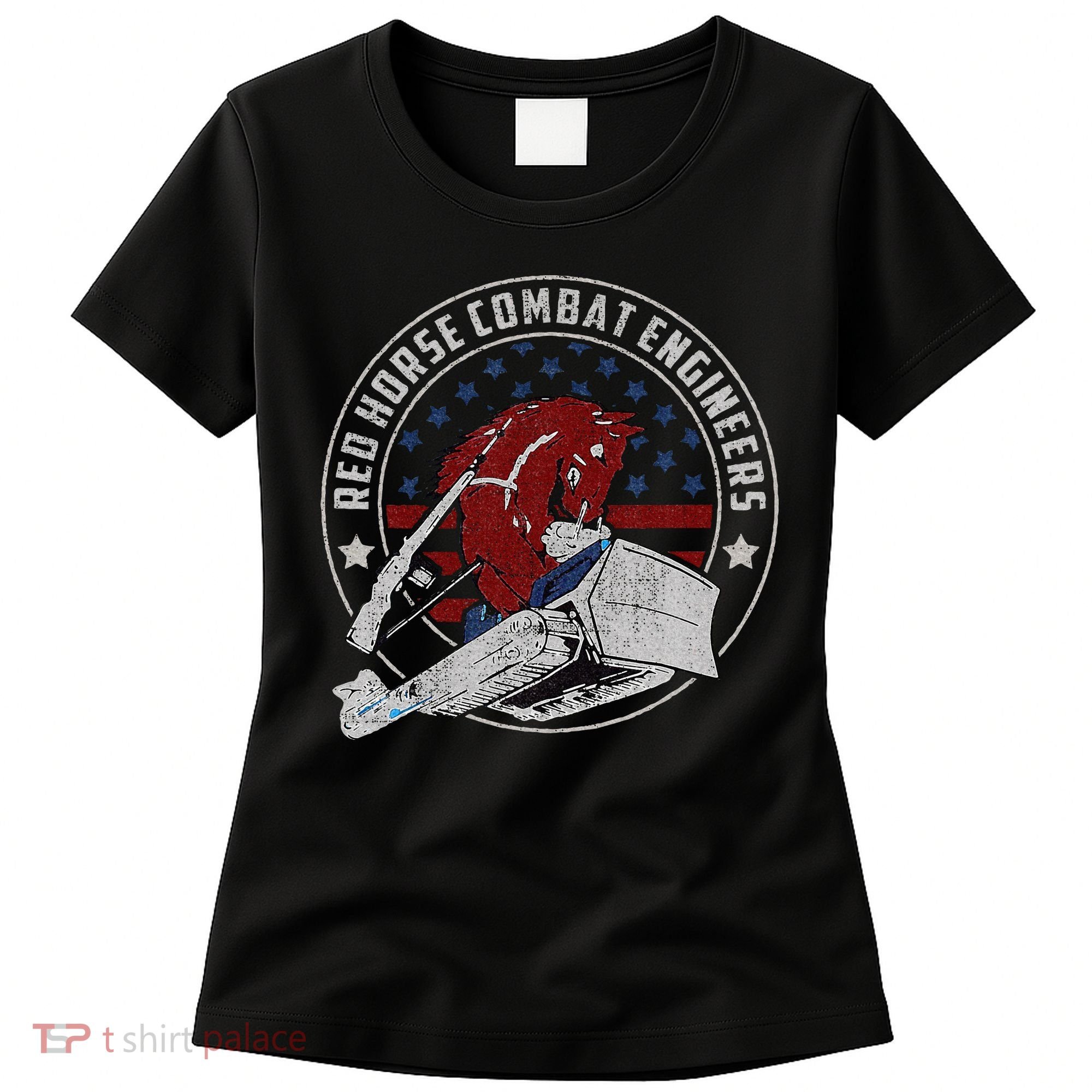 Red Horse Combat Engineer Us Military Women's T-Shirt