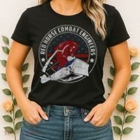Red Horse Combat Engineer Us Military Women's T-Shirt thumb 2