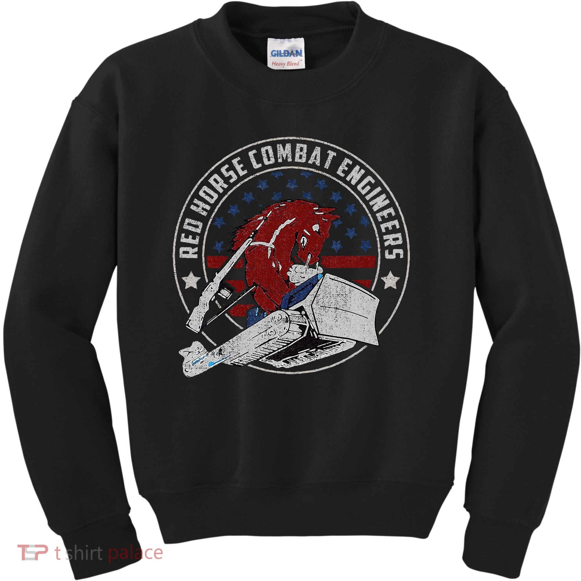 Red Horse Combat Engineer Us Military Kids Sweatshirt