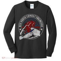 Red Horse Combat Engineer Us Military Kids Long Sleeve Shirt thumb 0