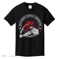 Red Horse Combat Engineer Us Military Kids T-Shirt thumb 0