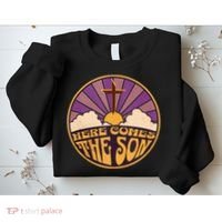 Retro Here Comes The Son Jesus People Revolution Christian Sweatshirt thumb 2