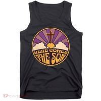 Retro Here Comes The Son Jesus People Revolution Christian Tank Top thumb 0