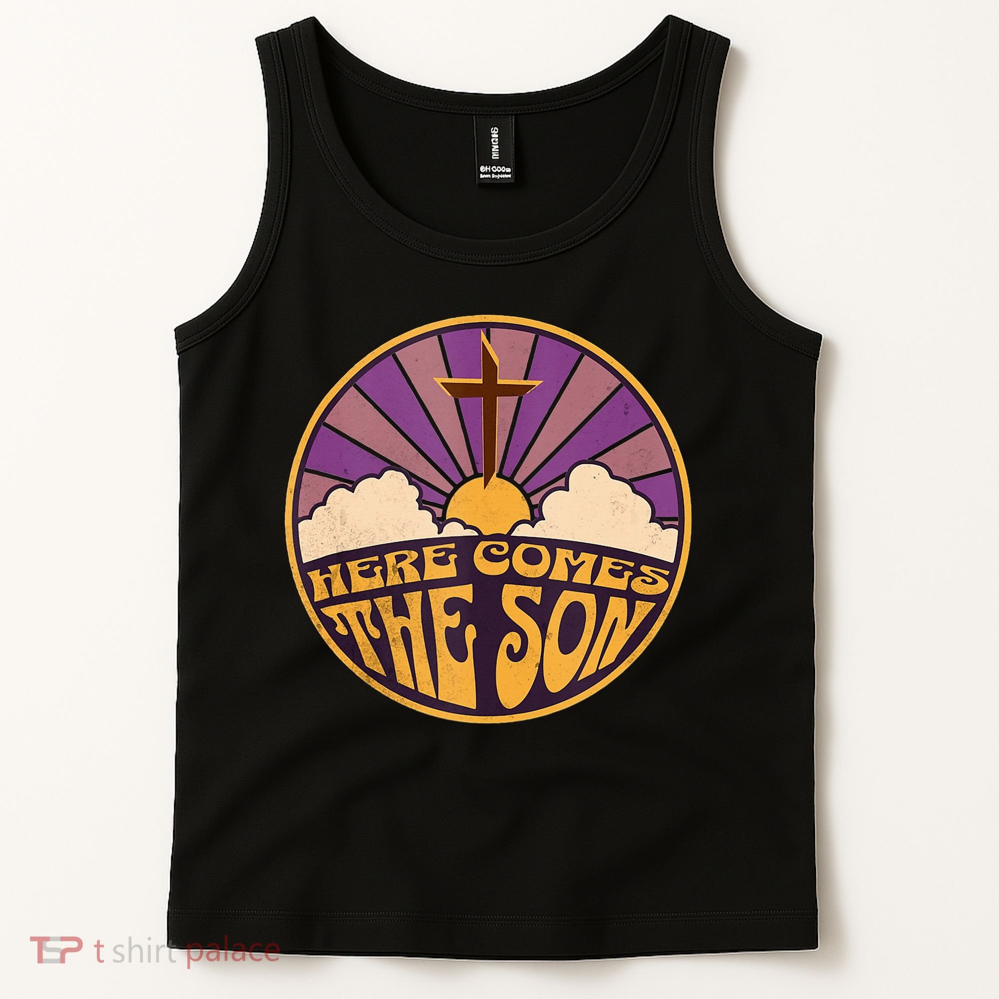 Retro Here Comes The Son Jesus People Revolution Christian Tank Top