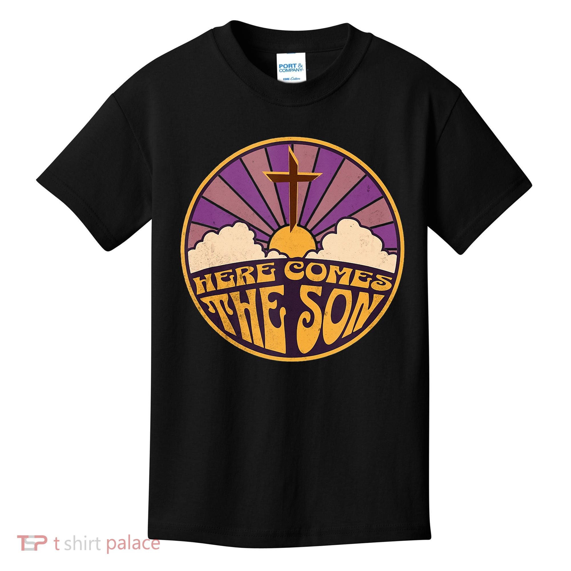 Retro Here Comes The Son Jesus People Revolution Christian Kids T-Shirt