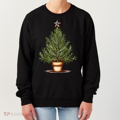 Rosemary Herb Christmas Tree Women's Sweatshirt