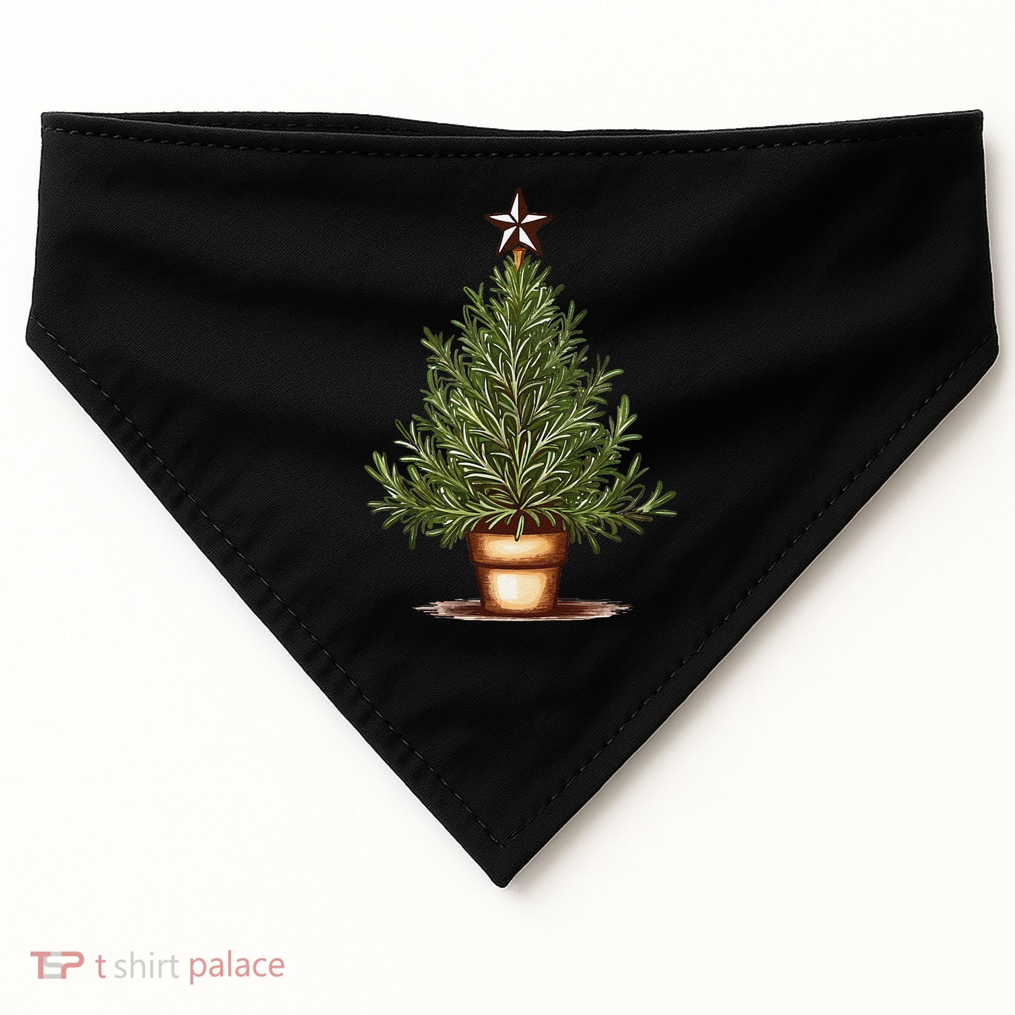 Rosemary Herb Christmas Tree USA-Made Doggie Bandana