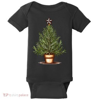 Rosemary Herb Christmas Tree Baby Bodysuit