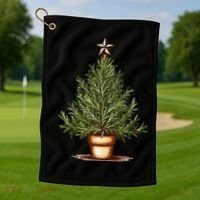 Rosemary Herb Christmas Tree Golf Towel thumb 1