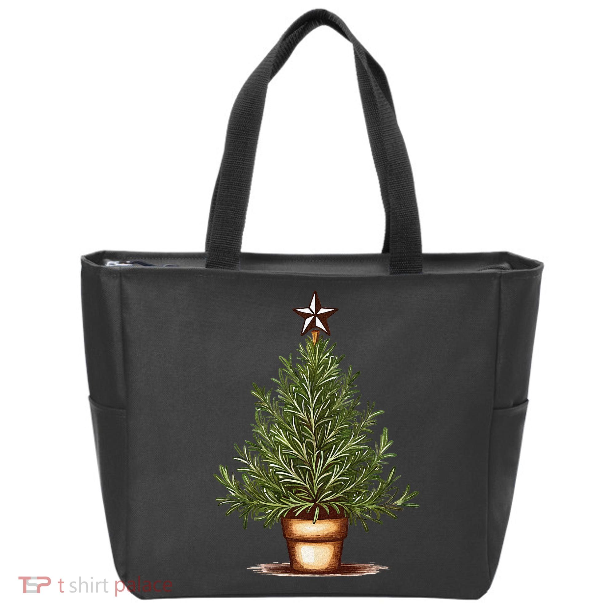 Rosemary Herb Christmas Tree Tote Bag