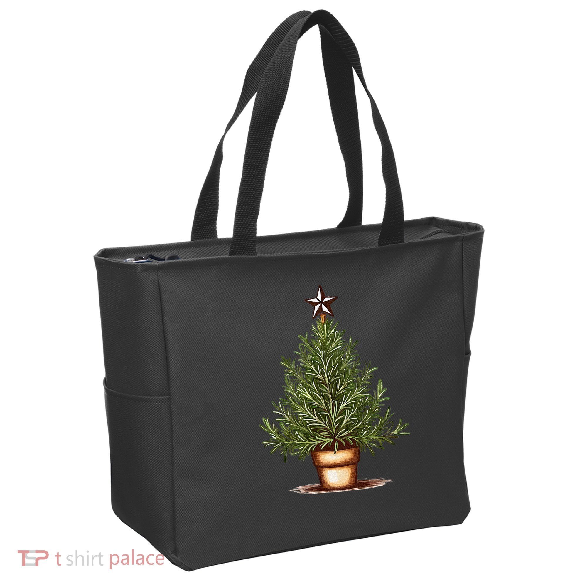 Rosemary Herb Christmas Tree Tote Bag