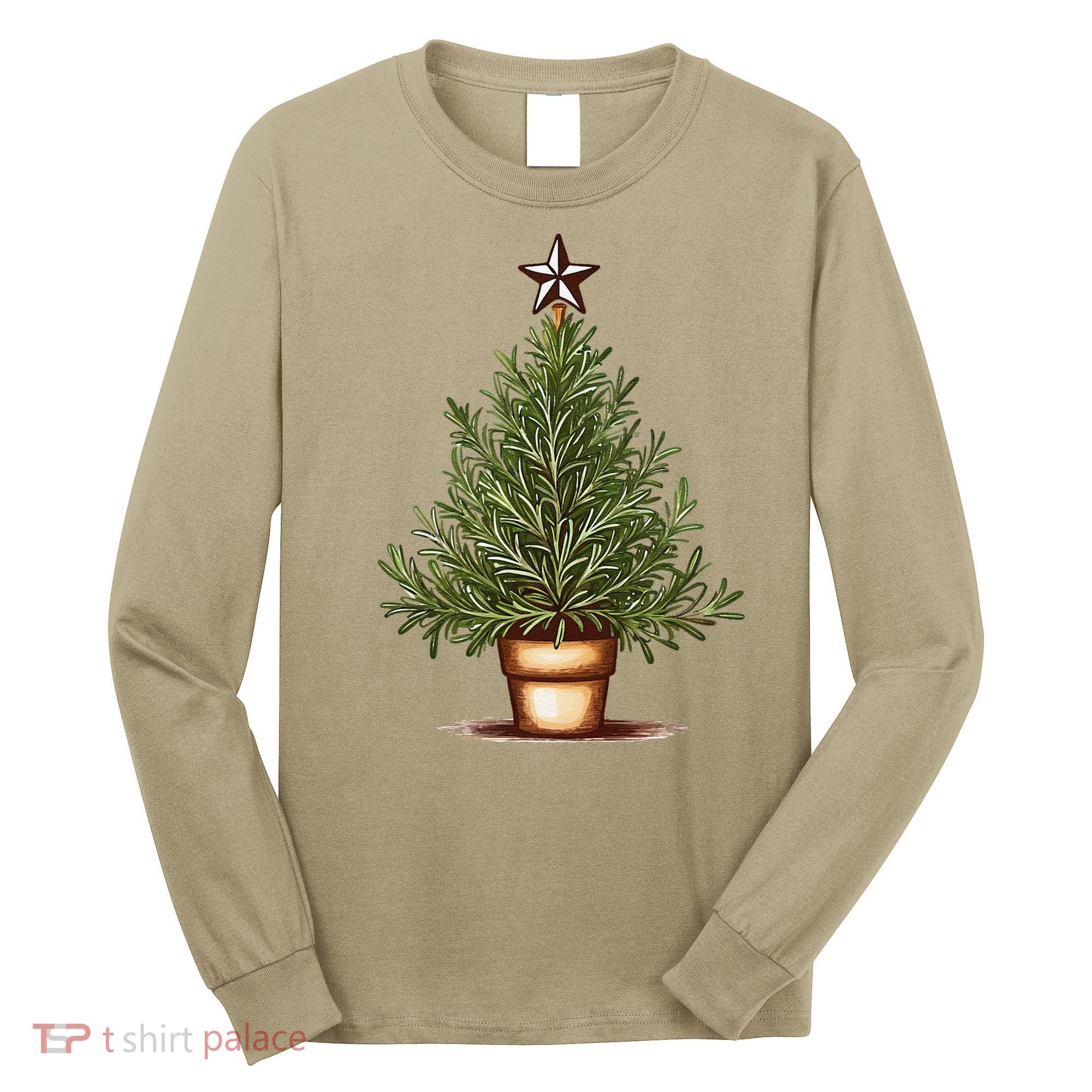 Rosemary Herb Christmas Tree Long Sleeve Shirt