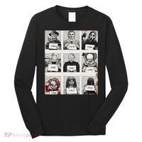 Retro Halloween Creepy Legends Killers Mugshots Horror Fan Long Sleeve Shirt thumb 0