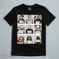 Retro Halloween Creepy Legends Killers Mugshots Horror Fan T-Shirt thumb 5