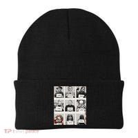 Retro Halloween Creepy Legends Killers Mugshots Horror Fan Beanie thumb 0