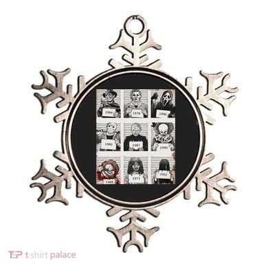 Retro Halloween Creepy Legends Killers Mugshots Horror Fan Ornament