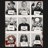 Retro Halloween Creepy Legends Killers Mugshots Horror Fan Women's Tank Top thumb 5