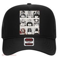 Retro Halloween Creepy Legends Killers Mugshots Horror Fan Hat thumb 0