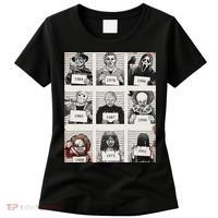 Retro Halloween Creepy Legends Killers Mugshots Horror Fan Women's T-Shirt thumb 0