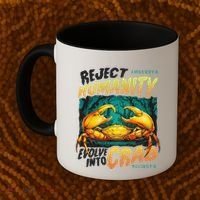 Reject Humanity Crab Horror Crab Horror Funny Meme Coffee Mug thumb 2