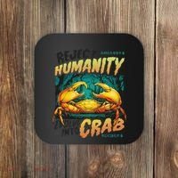 Reject Humanity Crab Horror Crab Horror Funny Meme Coaster thumb 0