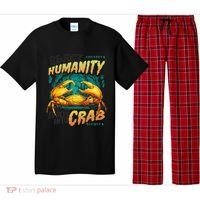 Reject Humanity Crab Horror Crab Horror Funny Meme Pajama Set thumb 0