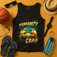 Reject Humanity Crab Horror Crab Horror Funny Meme Tank Top thumb 4