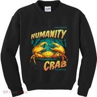 Reject Humanity Crab Horror Crab Horror Funny Meme Kids Sweatshirt thumb 0
