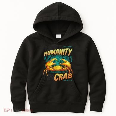 Reject Humanity Crab Horror Crab Horror Funny Meme Kids Hoodie