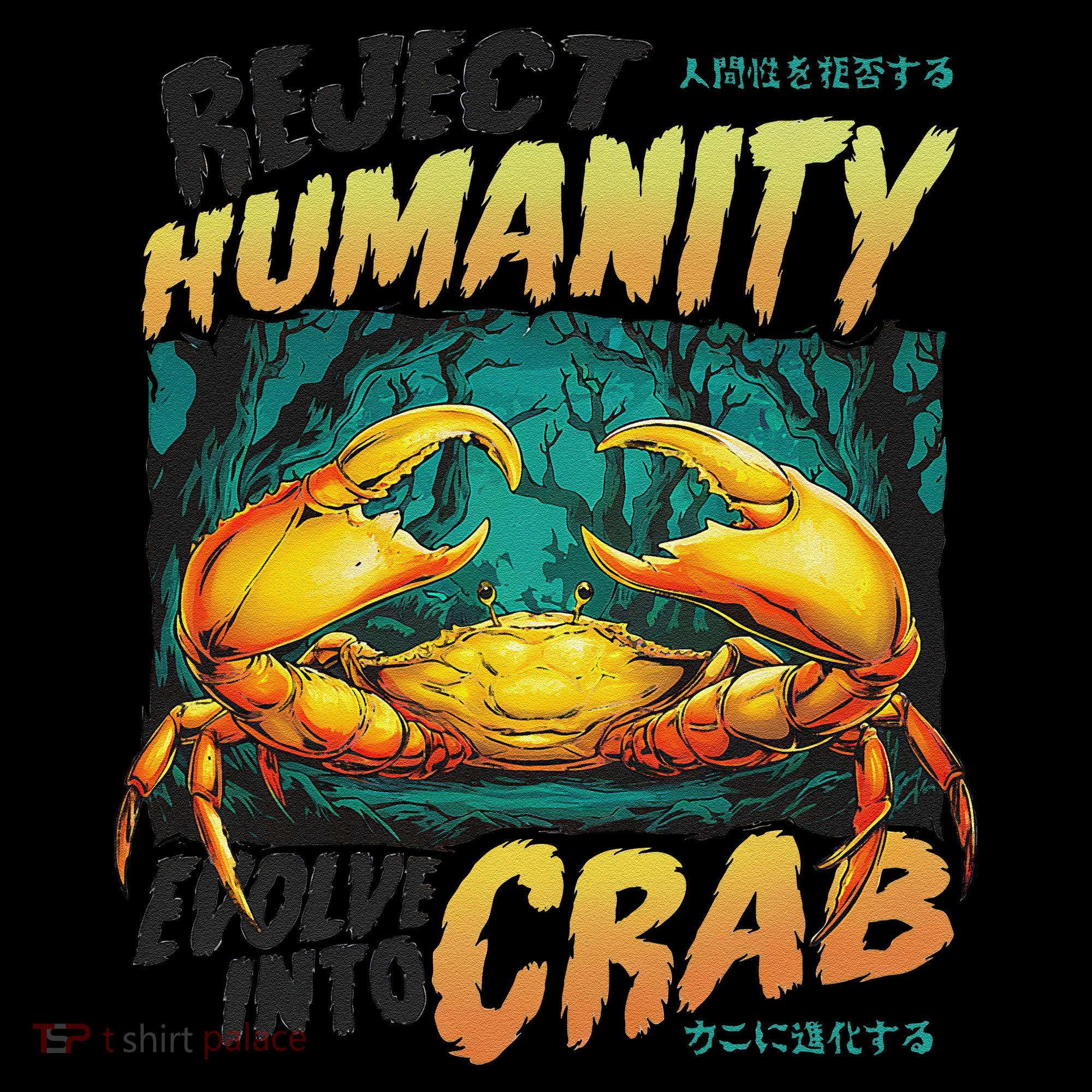 Reject Humanity Crab Horror Crab Horror Funny Meme Kids Hoodie