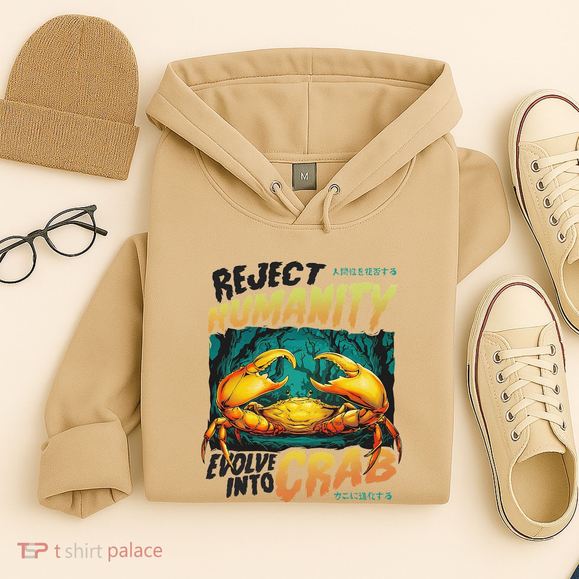 Reject Humanity Crab Horror Crab Horror Funny Meme Hoodie