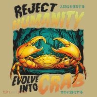 Reject Humanity Crab Horror Crab Horror Funny Meme Kids T-Shirt thumb 2