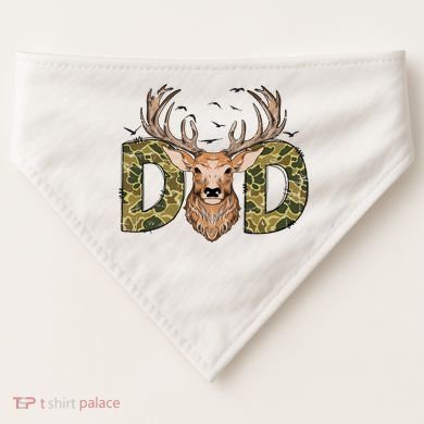 Retro Hunter Dad Deer Hunting USA-Made Doggie Bandana