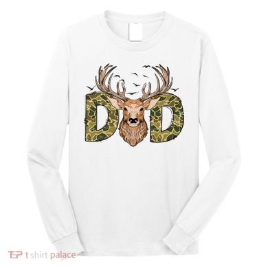 Retro Hunter Dad Deer Hunting Long Sleeve Shirt