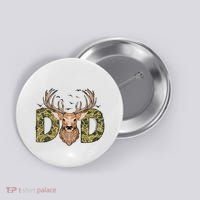 Retro Hunter Dad Deer Hunting Button thumb 0