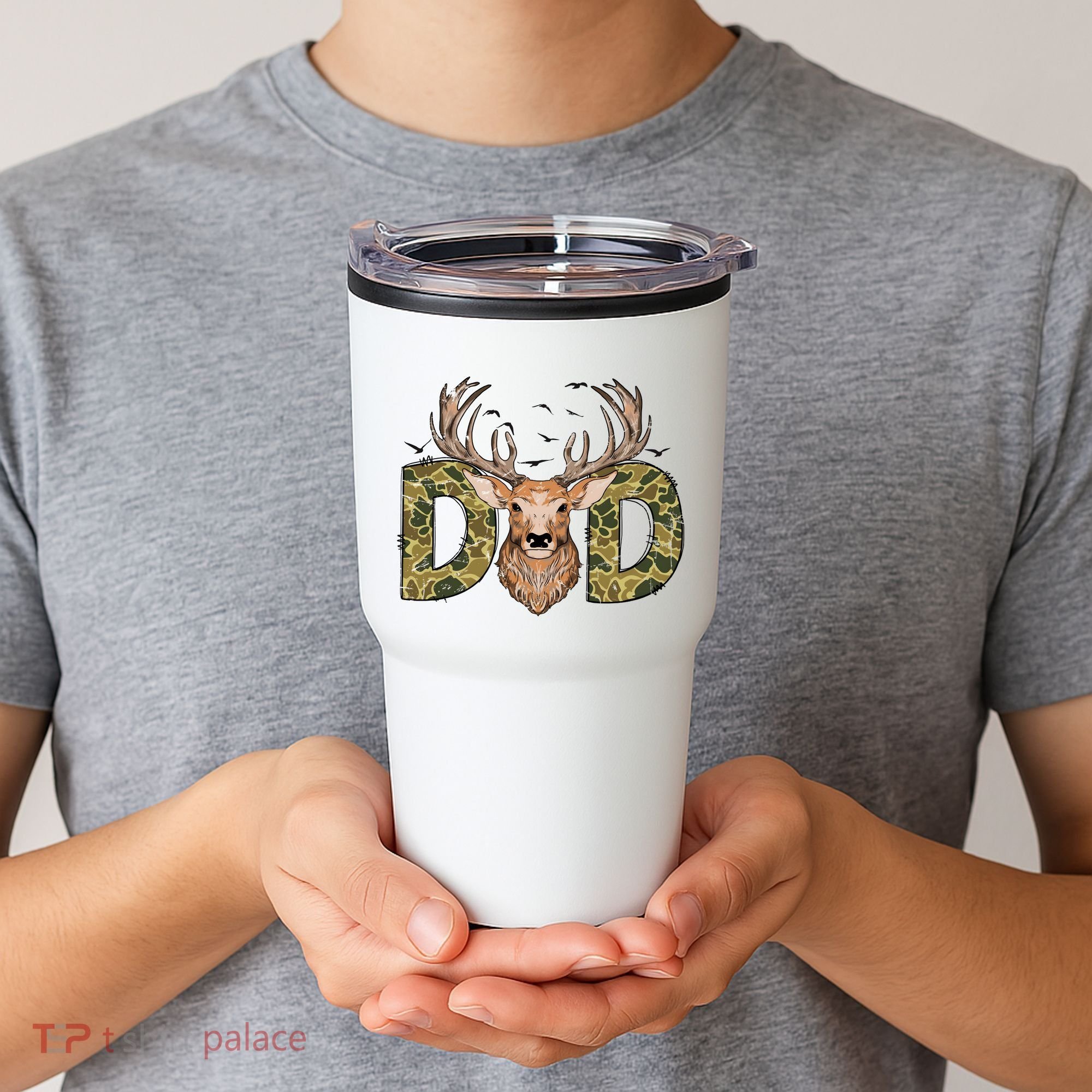 Retro Hunter Dad Deer Hunting Tumbler