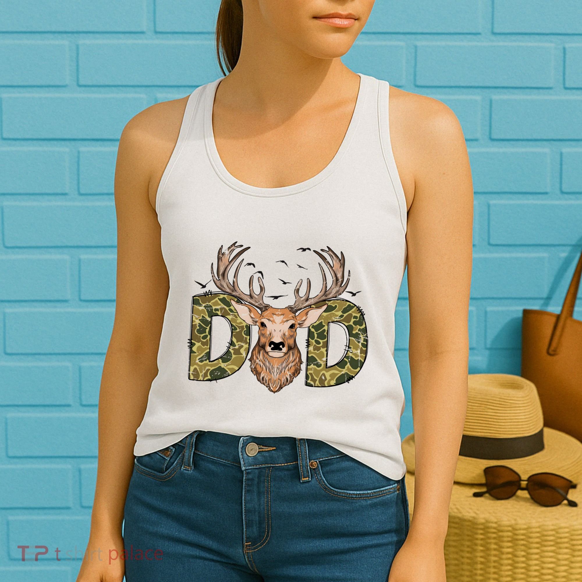 Retro Hunter Dad Deer Hunting Women's Tank Top