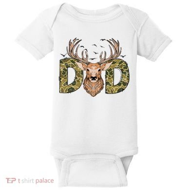 Retro Hunter Dad Deer Hunting Baby Bodysuit