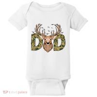 Retro Hunter Dad Deer Hunting Baby Bodysuit thumb 0