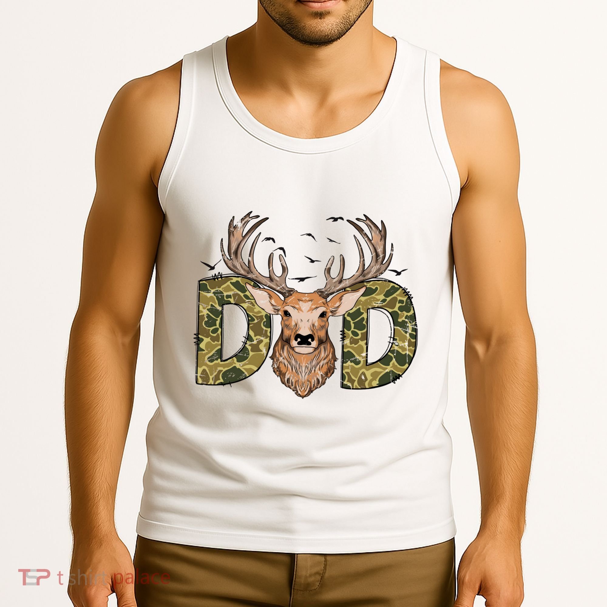 Retro Hunter Dad Deer Hunting Tank Top