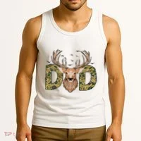 Retro Hunter Dad Deer Hunting Tank Top thumb 3