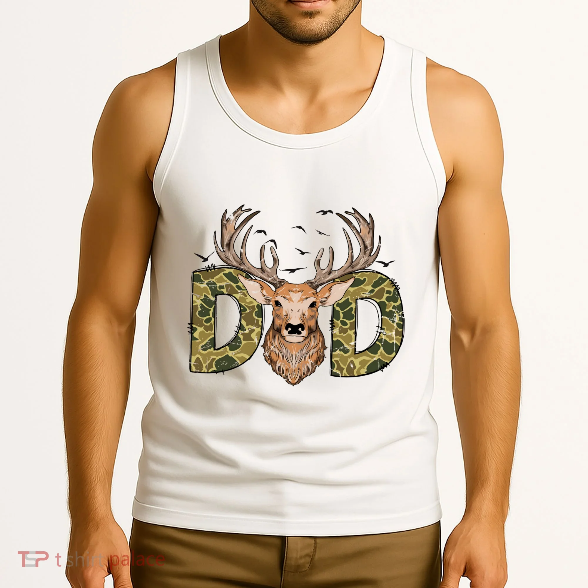 Retro Hunter Dad Deer Hunting Tank Top