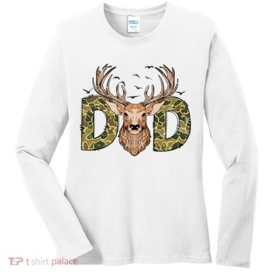Retro Hunter Dad Deer Hunting Women's Long Sleeve Shirt