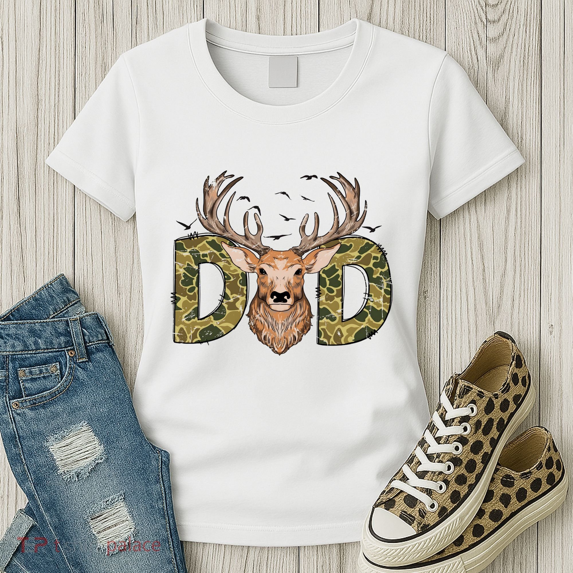 Retro Hunter Dad Deer Hunting Women's T-Shirt