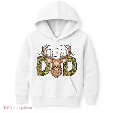 Retro Hunter Dad Deer Hunting Kids Hoodie