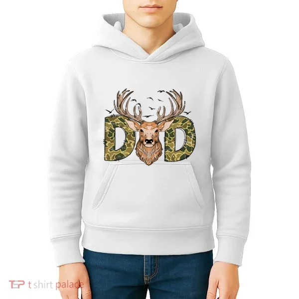 Retro Hunter Dad Deer Hunting Kids Hoodie