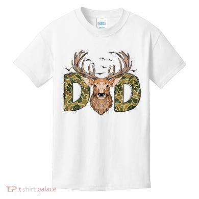 Retro Hunter Dad Deer Hunting Kids T-Shirt