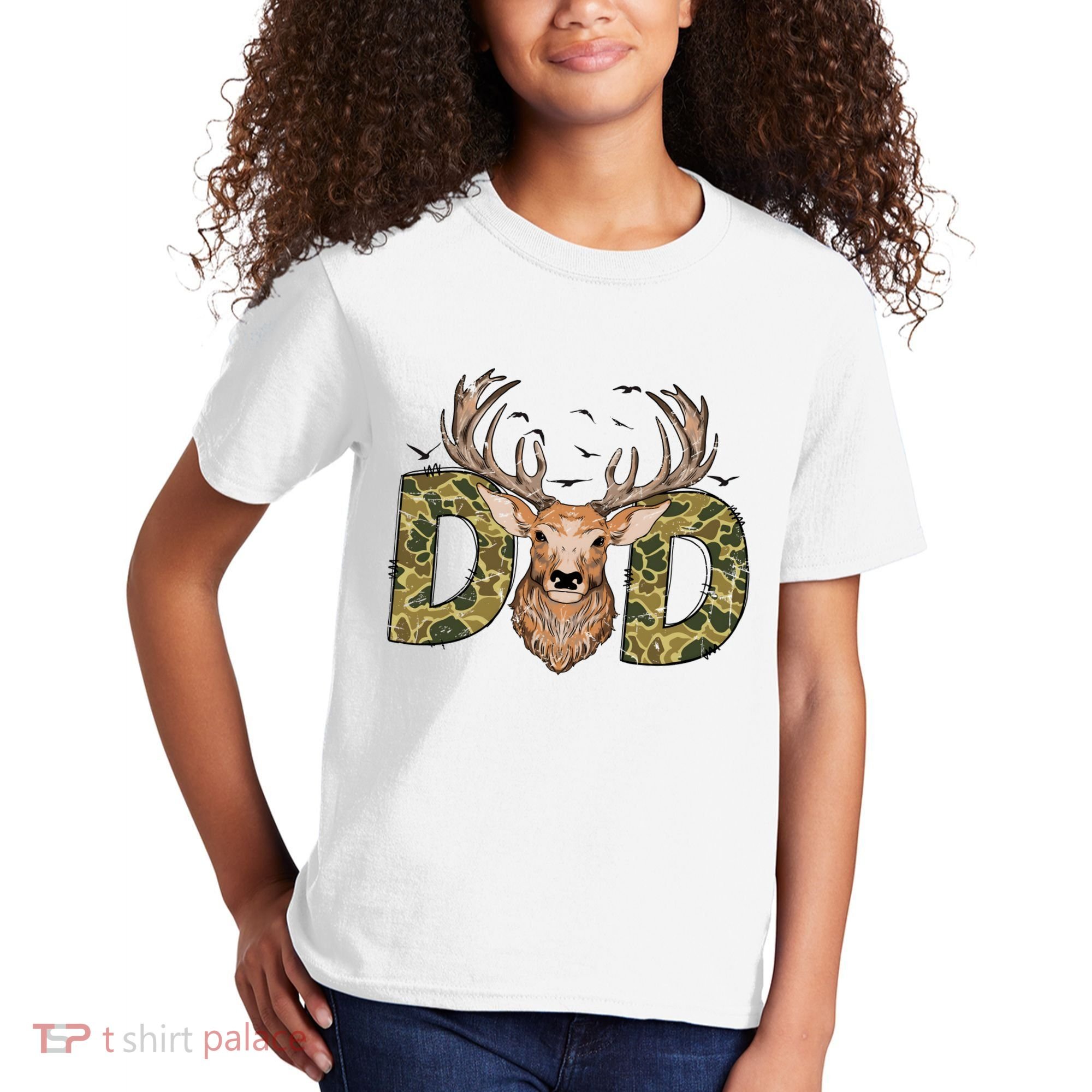 Retro Hunter Dad Deer Hunting Kids T-Shirt