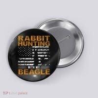 Rabbit Hunting Dog Beagle Hunter Hunting Dog Beagles Button thumb 0